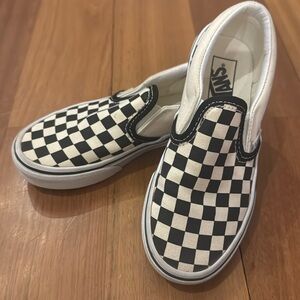 Little Kids Slip on Checker Vans EUC